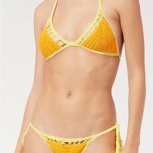 NWT solid & striped bikini set